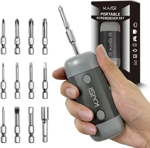 Miniatura 10 de Kaisi Kit de herramientas de reparación electrónica 136 en 1, juego de destornilladores de precisión profesional, kit de unidad magnética con bolsa