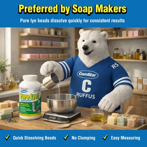 Miniatura 5 de Pure Lye Cuentas 99% puras de hidróxido de sodio Respetuoso con el medio ambiente, fuerza industrial, abridor de drenaje biodegradable Seguro
