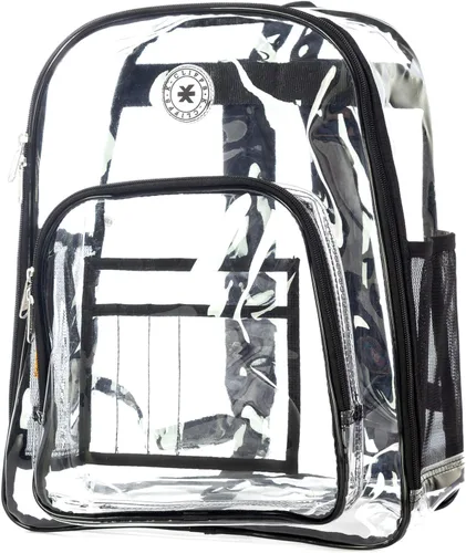 Miniatura 2 de K-Cliffs Large Transparent Backpack Clear Heavy Duty School Bag Durable Student Bookbag See Through Vinyl Daypack Workbag