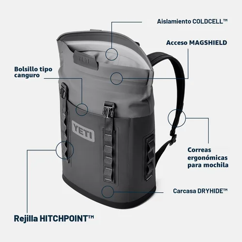 Miniatura 2 de YETI Hopper M Series Mochila enfriadoras de lados suaves con acceso MagShield Azul marino