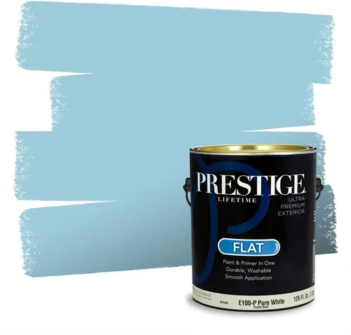 Miniatura 435 de Pintura Exterior + imprimación PRESTIGE, todo-en-uno, 1 galón, acabado mate, color comparable al Valspar* Royal Gray* VS151-Gris real