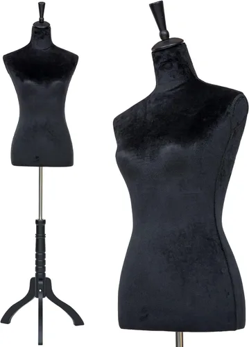 Miniatura 8 de FDW Maniquí femenino con forma de maniquí de costura, maniquí de torso con base de trípode, maniquí ajustable para coser ropa (CM, 59-67 pulgadas)