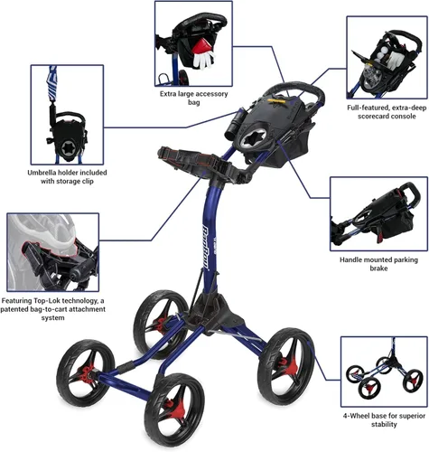 Miniatura 2 de Bag Boy Carrito de empuje de golf Quad XL