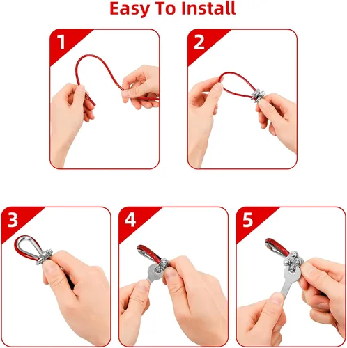 Miniatura 4 de Cables de repuesto para gimnasio en casa, cable de polea de fitness, cable de repuesto para máquina de pesas con bola de tapón Rojo Longitud