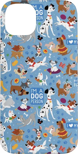Miniatura 15 de Disney Funda azul para iPhone 17 con texto en inglés "Dogs I'm a Dogperson