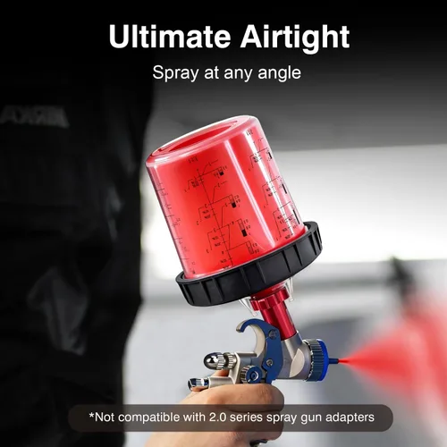 Miniatura 5 de Vaso mezclador de pintura desechable para pistola de pintura automotriz, compatible con el sistema original 1.0 (no 2.0), kit de 50 piezas de 20