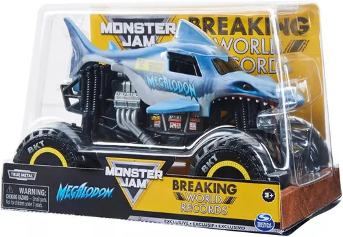 Miniatura 5 de Monster Jam 2021 Target Exclusive Breaking World Records Series 1:24 Megalodon fundido a troquel