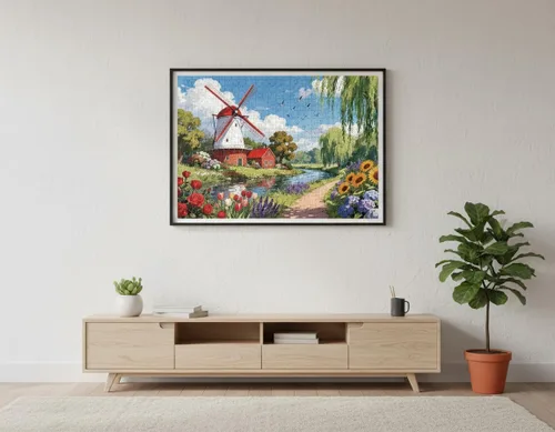 Miniatura 5 de Rompecabezas de 1000 piezas para adultos, serie estaciones, hermoso arte natural, juego meditativo para aliviar el estrés, grande de 28 x 20