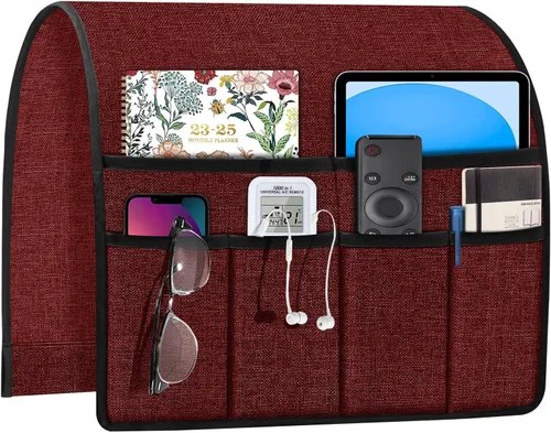 Miniatura 32 de Joywell Organizador de Sillón Reclinable con 6 Bolsillos Caddy de Sillón Soporte de Control Remoto para Sofá Reposabrazos Organizador Antideslizante