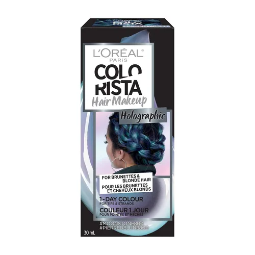 Miniatura 19 de L'Oreal Paris - Maquillaje temporal para el cabello de 1 día para morenas, azul 60, 1 onza líquida