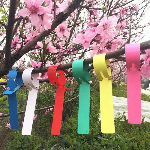 Mziart 120 etiquetas de plástico de 6 colores para plantas, etiquetas envolventes para árboles, etiquetas ajustables para jardín de vivero,