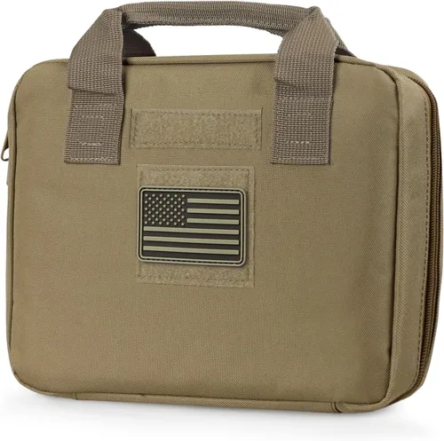 Miniatura 9 de LIVANS Bolsa táctica para pistola de pistola, estuche para pistola suave, bolsa de almacenamiento de transporte para pistola cuadrada, bolsa