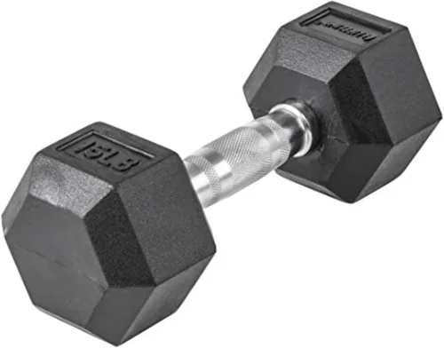 Miniatura 19 de Lifeline Mancuernas hexagonales de fitness, mancuernas hexagonales envueltas en goma, calidad premium, mango moleteado ergonómico, campanas tontas