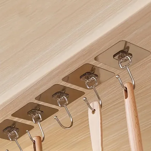 5 ganchos adhesivos resistentes, ganchos de pared, sin taladro, impermeables para baño, cocina, garaje y organización del hogar