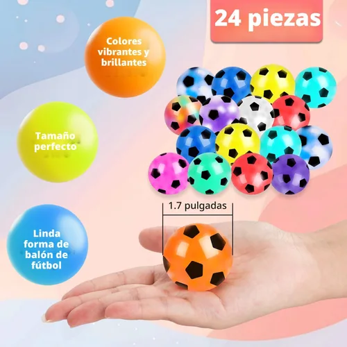 Miniatura 3 de Paquete de 24 bolas antiestrés para adultos, bola de fútbol sensorial para aliviar el estrés, juego de bolas esponjosas a granel para regalo de 24