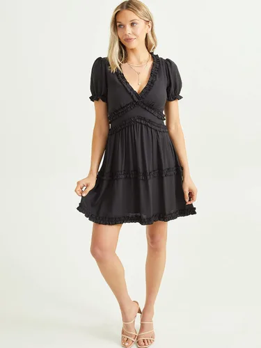 Miniatura 4 de ALTAR'D STATE Vestido de manga larga para mujer, con estampado floral, cuello cuadrado, casual, para verano y otoño