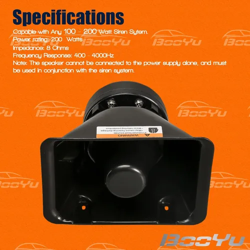 Miniatura 4 de Altavoz Bocina de Sirena PA Rectangular de Alto Rendimiento de 200 Vatios [8 Ohmios] [125-135 dB] [IP66 Resistente al Agua]