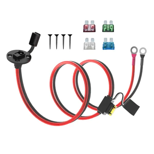 Miniatura 18 de ELFCULB Cable de extensión de conectores de batería SAE de 3.3 pies 10 AWG con 5 fusibles compatible con cargador de batería de generador solar, SAE