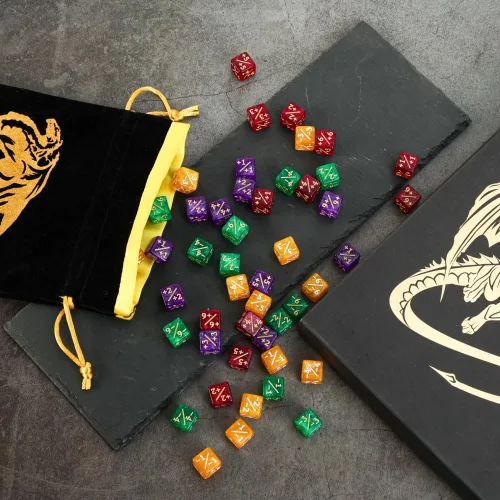 Miniatura 7 de Color MTG - Juego de dados de contador de palabras clave con bolsa de almacenamiento de dados para juegos de mesa MTG TGG (pequeño)