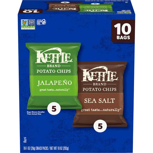 Miniatura 35 de Kettle Brand Papas Fritas, Backyard Barbeque Kettle Chips, Bolsa de Aperitivos, 1.5 Oz