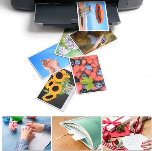 Miniatura 4 de 120 hojas de papel grueso de cartulina blanca A4, papel de impresora de tarjetas blancas de 74 libras, papel de tarjeta de cubierta de peso pesado