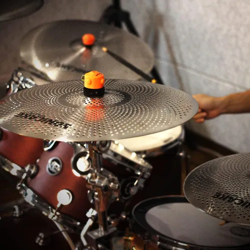 Miniatura 7 de SONICAKE Paquete de platillos de bajo volumen Juego de platillos silenciosos 14" Hi-Hat + 16" Crash + 18" Crash + 20" Ride Juego de práctica