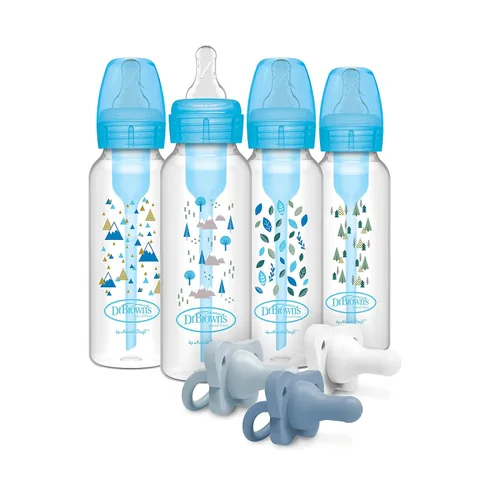 Miniatura 11 de Dr. Brown's Anti-Colic Options+ Biberones para bebé, estrechos, 8 onzas, paquete de 4 y HappyPaci 100% chupete de silicona de 0 a 19.7 ft, sin BPA