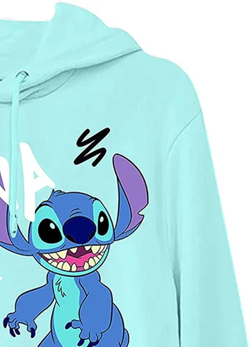 Miniatura 7 de Disney Sudadera con capucha Lilo and Stitch para mujer, diseño clásico de Lilo y Stitch