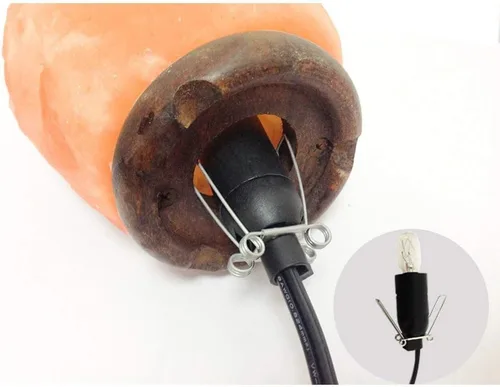 Miniatura 6 de Cable de repuesto para lámpara de sal de 6 pies con interruptor de encendido/apagado y base de candelabro E12, Negro