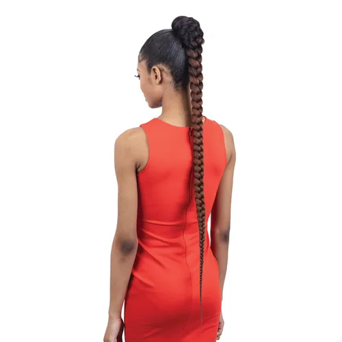 Miniatura 3 de FreeTress Equal Weave - Cola de caballo trenzada preestirada con cordón, 38 pulgadas (2)