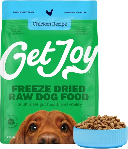 Miniatura 10 de Get Joy Bocadillos liofilizados de carne de res cruda, alta en proteínas sin cereales, mezclador y complemento de comida seca para perros