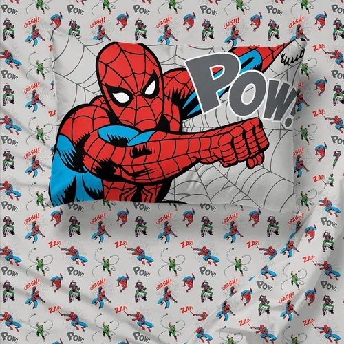 Miniatura 6 de Marvel Spiderman Spidey VS - Juego de cama de 7 piezas tamaño completo - Incluye edredón y juego de sábanas - Microfibra súper suave resistente a