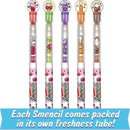 Miniatura 3 de SODA Shop Smencils - Lápices perfumados gourmet patentados, 5 unidades, regalos para niños, suministros escolares, recompensas para el aula, Tienda