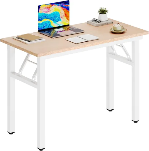 Miniatura 11 de DlandHome - Mesa plegable para computadora de 47 pulgadas, escritorio portátil, mesa de actividades, mesa de conferencias, escritorio de oficina
