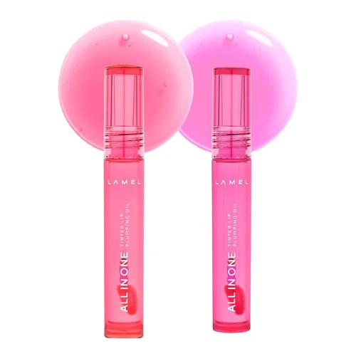 Miniatura 7 de Lamel Lip Oil Set of 2 – Peachy & Sparkle Hydrating Tinted Lip Oils, Glossy Non-Sticky Finish, Full-Size Lip Gloss Duo