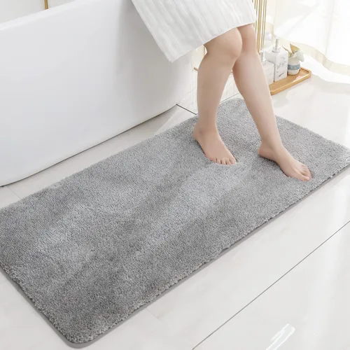 Miniatura 30 de COSY HOMEER Alfombras extra gruesas para el baño, tapetes de baño antideslizantes, tapete de felpa suave, peludo y 100% micro poliéster, tapete