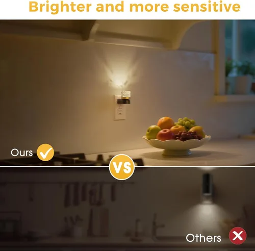Miniatura 4 de L LOHAS LED - Luces nocturnas enchufables en la pared, temperatura de color ajustable 3000K/4000K/5000K, luz nocturna de burbujas con sensor