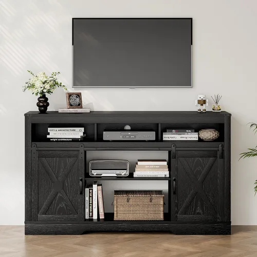 Miniatura 17 de RoyalCraft Soporte de TV con Chimenea para TV de 65+ Pulgadas, Centro de Entretenimiento Estilo Granja de 34" de Alto con Chimenea Eléctrica de 23