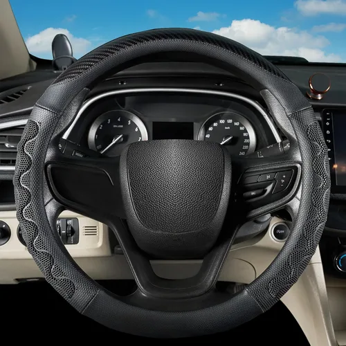 Miniatura 12 de Funda para volante de automóvil para Chevy Silverado Colorado Equinox Trax Traverse Blazer Malibu mpala Tahoe Suburban City Express, tamaño estándar
