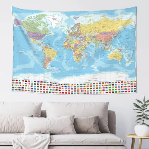 Miniatura 14 de MOUNDHONG Tapiz negro retro con mapa del mundo para colgar en la pared, tapiz de arte retro para pared, tapices de pared grandes para dormitorio
