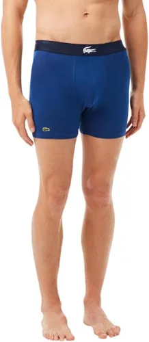 Miniatura 7 de Lacoste Troncos elásticos de algodón con estampado de cocodrilo grande para hombre, paquete de 3