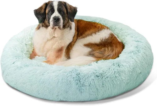 Miniatura 70 de Best Friends by Sheri - The Original Calming Donut - Cama calmante en forma de dona para perros y gatos - Pelo corto, gris, S, 23 x 23 pulgadas Gris