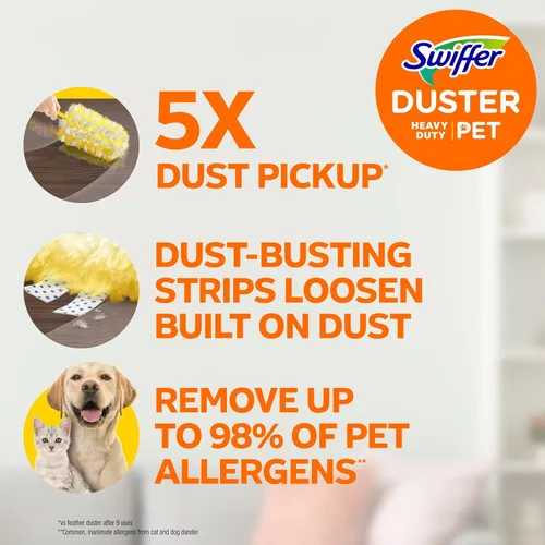 Miniatura 2 de Swiffer Recambios para plumeros resistentes para mascotas, plumeros multisuperficie 360 con protección contra olores Febreze, 11