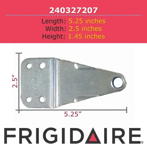 Miniatura 3 de Original Frigidaire 240327207 Soporte de bisagra. Unidad
