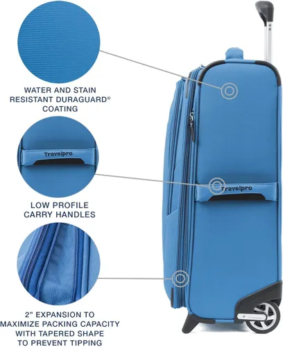 Miniatura 3 de Travelpro Maxlite 5 Softside - Equipaje vertical expandible de 2 ruedas, maleta ligera, para hombres y mujeres, Azul celeste