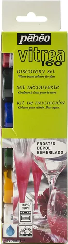 Miniatura 40 de Pebeo Vitrea 160 - Pintura para vidrio brillante, botella de 45 ml - Azul lapislázuli