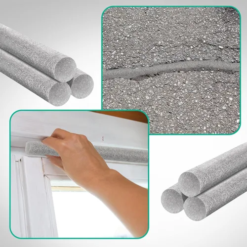 Miniatura 5 de Tondiamo Caulk Saver Varilla de Respaldo de Espuma Relleno de Huecos Cuerda de Concreto Sellador Gris Varilla de Respaldo para Cerca Pared Hueco