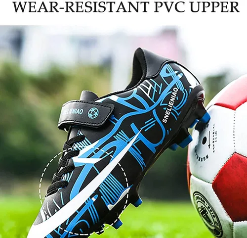 Miniatura 2 de Gokzssoll NiberSeries - Zapatos de fútbol para niños pequeños y grandes ligeros duraderos antideslizantes para fútbol exteriores rendimiento firmes