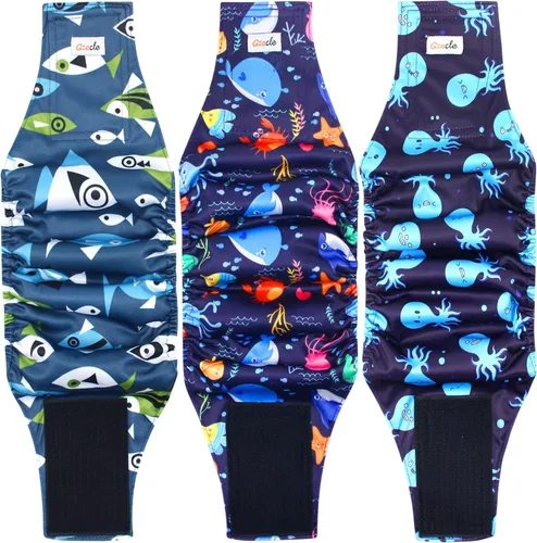 Pañales reutilizables para perros machos, 3 unidades, bandas lavables de alta calidad para el vientre para perros machos, XL, alta absorción, para