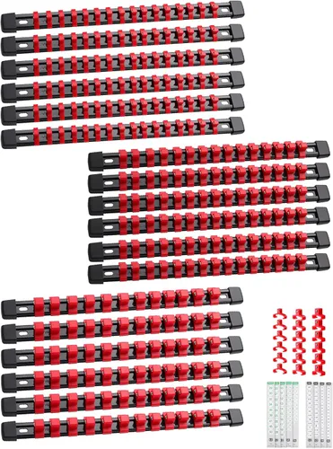 Miniatura 44 de ALOANES 3 organizadores de enchufes de acrilonitrilo butadieno estireno (ABS), rieles de enchufe para unidades de 3/8 pulgadas, soportes de enchufe
